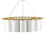 Люстра круглая фактурная в сочетании белого и золотого цвета Wide Stripes of Ribbon варинант исполнения - 3 | Loft Concept в Челябинске