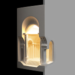 Встраиваемый в стену гипсовый светильник под покраску с арками и рельефными колоннами Antiquity Athena варинант исполнения - 1 | Loft Concept в Челябинске