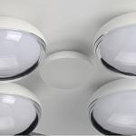 Потолочный светильник овальной формы белого цвета с 7-ю лампами Lunar Pebbles варинант исполнения - 11 | Loft Concept в Челябинске