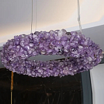 Люстра кргулая из фиолетового хрустального камня Purple Diamond варинант исполнения - 3 | Loft Concept в Челябинске