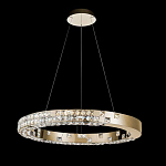 Люстра золотая в форме кольца с мозаичным хрустальным оформлением Sparks of Crystal варинант исполнения - 3 | Loft Concept в Челябинске