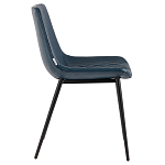 Стул с обивкой из экокожи темно-синего цвета RHOMBUSES UPHOLSTERY варинант исполнения - 5 | Loft Concept в Челябинске