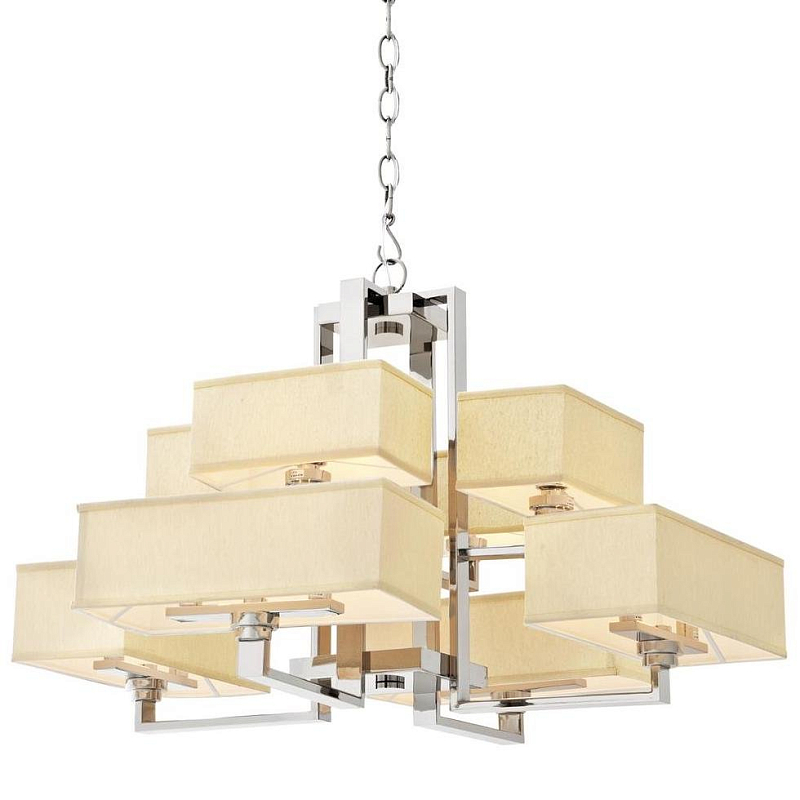 Люстра Eichholtz Chandelier Furstenberg Нержавеющая сталь Кремовый Люстра Eichholtz Chandelier Furstenberg Нержавеющая сталь Кремовый в Челябинске | Loft Concept