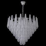 Люстра с подвесками из рифленного стекла в форме капель Textured Glass Chandelier варинант исполнения - 8 | Loft Concept в Челябинске