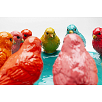 Декоративное дизайнерское блюдо разноцветные попугаи  варинант исполнения - 3 | Loft Concept в Челябинске