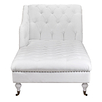 Кушетка белая с мягкой обивкой из велюра Michael Couch варинант исполнения - 4 | Loft Concept в Челябинске