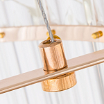 Люстра подвесная круглая с прозрачными хрустальными трубками и золотистым каркасом Диаметр 44 см Hexagon Tube Light варинант исполнения - 4 | Loft Concept в Челябинске