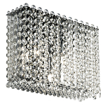 Бра с хрустальными подвесками хром Crystal Art Chrome Rectangular Wall Lamp варинант исполнения - 1 | Loft Concept в Челябинске