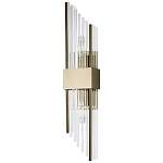 Бра с декором в виде хрустальных трубочек Nembus Brass Glass Wall Lamp варинант исполнения - 1 | Loft Concept в Челябинске