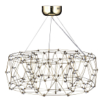 Люстра с тонкой металлической конструкцией цвета золото Quasar варинант исполнения - 3 | Loft Concept в Челябинске