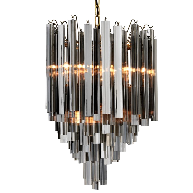 Люстра Chandelier Salerno Латунь Стекло Смок Люстра Chandelier Salerno Латунь Стекло Смок в Челябинске | Loft Concept