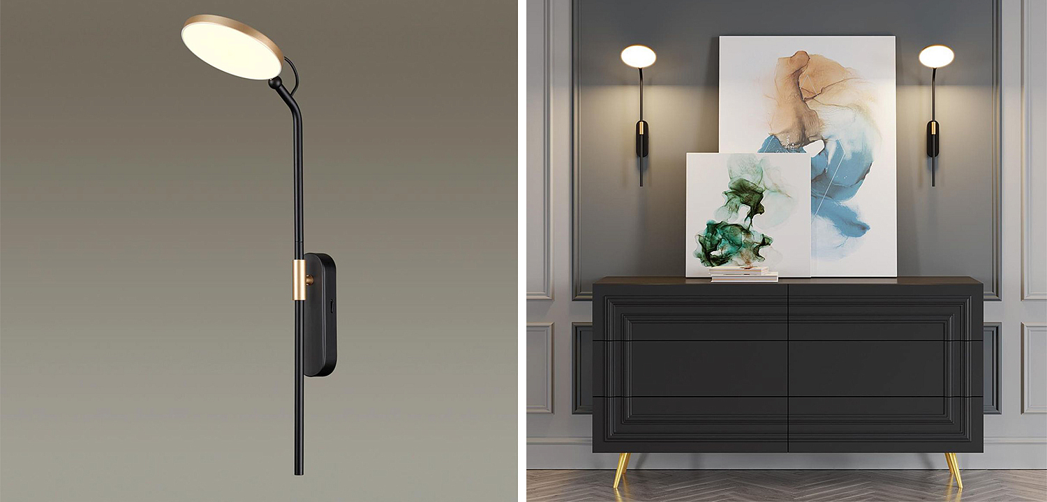 Бра Maxine Light Wall lamp Lantern Black Gold Бра Maxine Light Wall lamp Lantern Black Gold - Loft-Concept в Челябинске