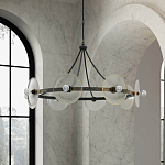 Люстра круглая с литыми стеклянными дисками Olympe Glass Chandelier варинант исполнения - 5 | Loft Concept в Челябинске