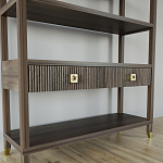 Стеллаж с двумя ящиками Elsa Dreams Walnut варинант исполнения - 2 | Loft Concept в Челябинске