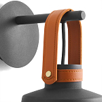 Черное матовое бра с декором под кожу Chestery варинант исполнения - 3 | Loft Concept в Челябинске