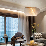 Подвесной светильник с белыми изящными декоративными лепестками Volumetric Petal Lamp варинант исполнения - 4 | Loft Concept в Челябинске