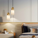 Подвесной светильник светодиодный с цилиндрическим плафоном Stone Helios варинант исполнения - 4 | Loft Concept в Челябинске