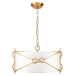 Люстра в форме цилиндра с белым тканевым абажуром Simple Knot варинант исполнения - 1 | Loft Concept в Челябинске