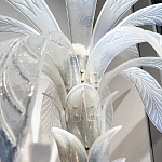 Торшер Glass Decorated Palm Floor Lamp White Листья Пальмы  варинант исполнения - 2 | Loft Concept в Челябинске