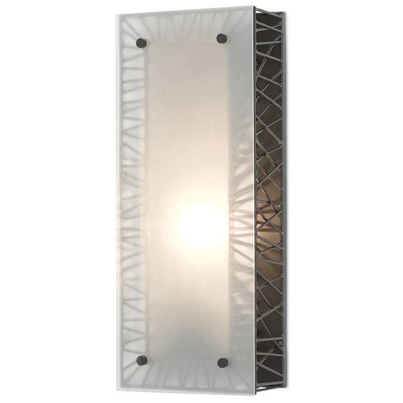Бра прямоугольное с матовым рассеивателем Solar Glare Research Серый Белое матовое стекло Бра прямоугольное с матовым рассеивателем Solar Glare Research Серый Белое матовое стекло в Челябинске | Loft Concept