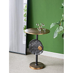 Столик приставной с абстрактным основанием и акцентом в виде золотистого диска Heavenly Space варинант исполнения - 6 | Loft Concept в Челябинске