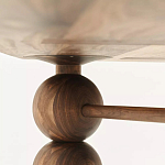 Обеденный стол деревянный с круглыми декоративными элементами на ножках Koko варинант исполнения - 3 | Loft Concept в Челябинске