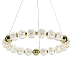 Люстра подвесная кольцевая с прозрачными рифлеными шарообразными плафонами Crystal Globule варинант исполнения - 1 | Loft Concept в Челябинске