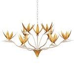 Люстра с плафонами в виде цветов Golden Bird of Paradise варинант исполнения - 4 | Loft Concept в Челябинске