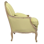Кресло Ava Classical Armchair green striped flax варинант исполнения - 1 | Loft Concept в Челябинске
