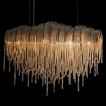 Люстра подвесная с металлическими цепочками и изогнутыми металлическими дугами 72 см Atlantis Chain варинант исполнения - 6 | Loft Concept в Челябинске