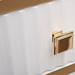 Консоль с ящиком белая с золотом Textured White Console with Gold варинант исполнения - 4 | Loft Concept в Челябинске