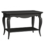 Стол журнальный черный из массива бука с полкой в стиле прованс Black Provence варинант исполнения - 1 | Loft Concept в Челябинске