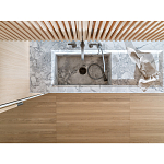 Кухонный гарнитур из камня и дерева с раздвижными дверцами TIVALÌ 2.0 Dada Engenereed Kitchen варинант исполнения - 8 | Loft Concept в Челябинске