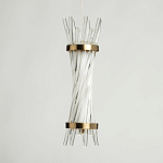 Подвесной светильник с цилиндром из прозрачных стеклянных трубок Nembus варинант исполнения - 5 | Loft Concept в Челябинске