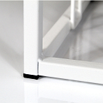 Пуф квадратный фиолетовый велюр на белом металлическом основании Celeste Purple варинант исполнения - 4 | Loft Concept в Челябинске