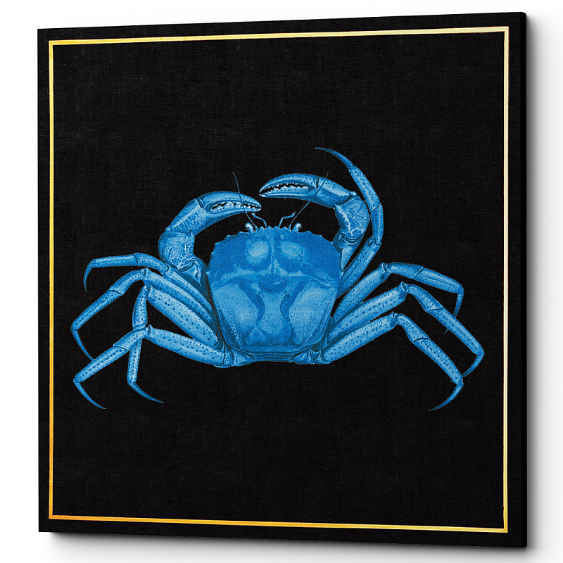 Постер Blue Crab Poster Черный Морская синь Постер Blue Crab Poster Черный Морская синь в Челябинске | Loft Concept
