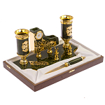 Настольный письменный набор из нефрита с ножом для бумаг в подарочной коробке Maecenas варинант исполнения - 3 | Loft Concept в Челябинске