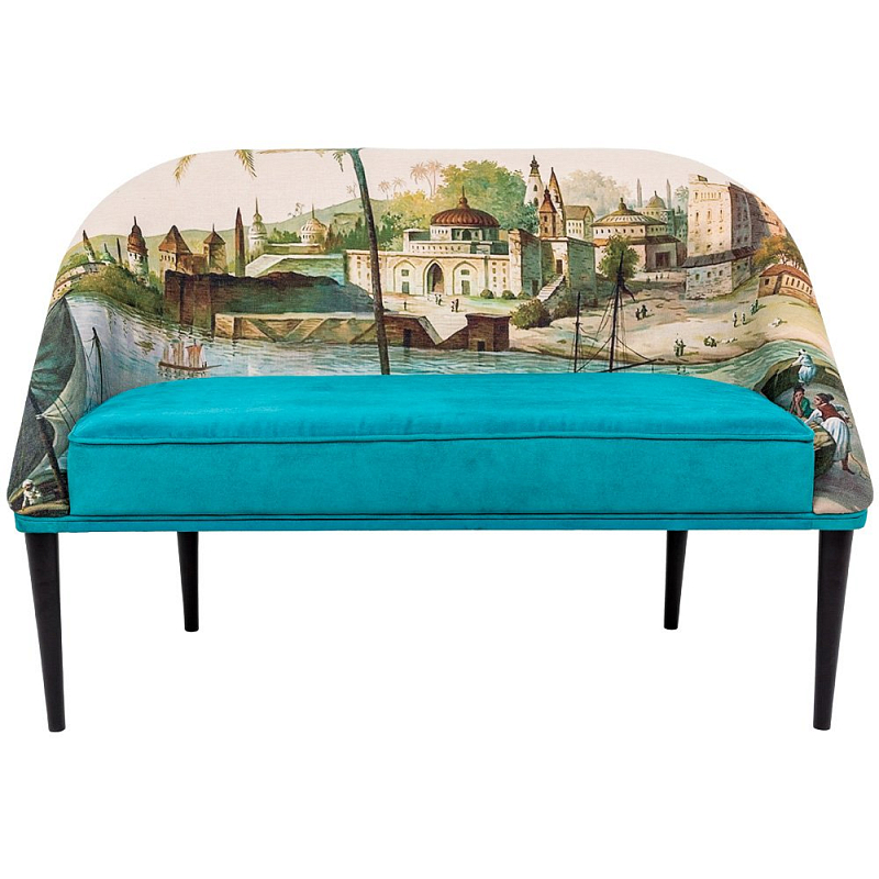Диван Sofa Benares Бирюзовый Бежево-серый Диван Sofa Benares Бирюзовый Бежево-серый в Челябинске | Loft Concept