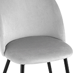 Мягкий стул в сером велюре Miruna Chair варинант исполнения - 7 | Loft Concept в Челябинске