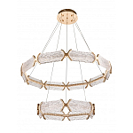 Люстра с 2-мя кольцами с текстурным природным рисунком IceFlame варинант исполнения - 1 | Loft Concept в Челябинске