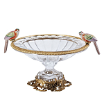 Чаша стеклянная с фигурками разноцветных попугаев на ободке 41 Eden Garden варинант исполнения - 1 | Loft Concept в Челябинске
