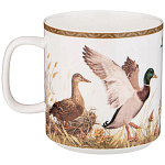 Кружка из фарфора с изображением уток и собаки 400 мл Hunting Porcelain Collection варинант исполнения - 1 | Loft Concept в Челябинске
