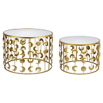 Набор из двух столов из металла Brass Symphony Moon варинант исполнения - 2 | Loft Concept в Челябинске