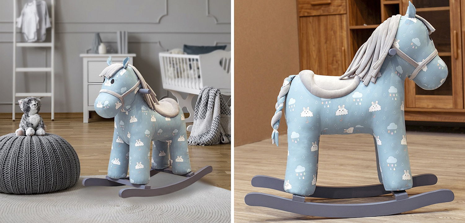 Лошадка-качалка голубая Theodore Pony Лошадка-качалка голубая Theodore Pony - Loft-Concept в Челябинске