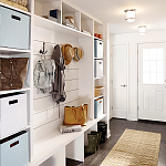 Потолочный светильник для ванных комнат со стеклянным плафоном и одной лампой Hinkley варинант исполнения - 2 | Loft Concept в Челябинске