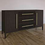 Буфет Primo с тремя ящиками и двумя фасадами Темный орех варинант исполнения - 2 | Loft Concept в Челябинске