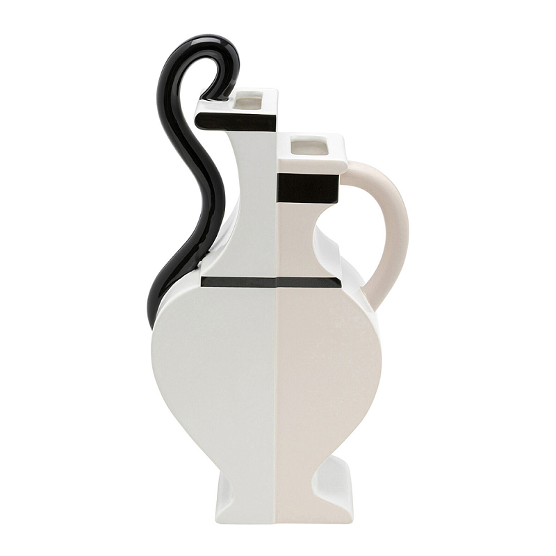 Ваза Concordia Black and White Белый Бежевый Черный в Челябинске | Loft Concept 