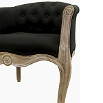 Кресло низкое в стиле прованс Louis French Armchair black flax варинант исполнения - 4 | Loft Concept в Челябинске