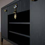 Комод-буфет Elsa Dreams Black с открытыми полками   варинант исполнения - 7 | Loft Concept в Челябинске