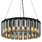 Люстра со стеклянными цилиндрическими плафонами Luminous Cylinders Smoky Round варинант исполнения - 1 | Loft Concept в Челябинске